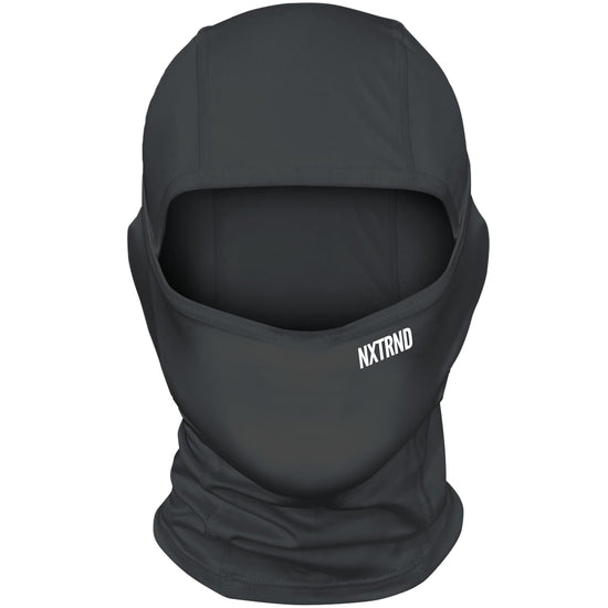 Black Nxtrnd football ski mask balaclava with cooling, breathable, and stretch fabric for year-round sports comfort