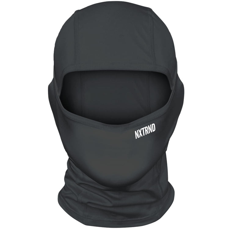 Black Nxtrnd football ski mask balaclava with cooling, breathable, and stretch fabric for year-round sports comfort
