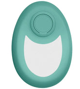 Mint green oval tech accessory with matte finish and central button