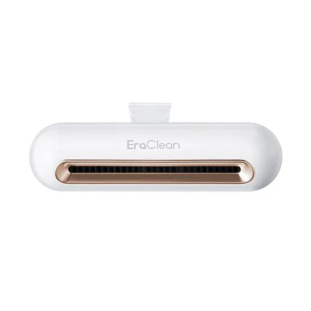 Modern white and gold compact air purifier with sleek, minimalist design