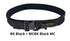 Black tactical belt with camouflage accents, durable nylon material, adjustable fit