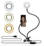 Flexible phone ring light with adjustable color temperature, USB-powered, for streaming or selfies
