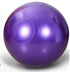 Glossy purple exercise ball with textured lines, fit for home workout or yoga routines