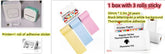 Mini portable thermal printer with USB cable, adhesive sticker rolls, and colorful thermal paper for tech accessories and lifestyle essentials.