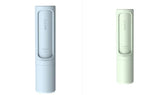 Minimalist white and light grey portable cleaning gadget with sleek, modern design