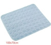 Light blue quilted mat with bubble texture, 100x70cm, soft padded surface for comfort