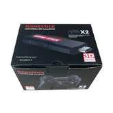 Black Game Stick controller gamepad package with image of wireless HDMI gaming console and controller.