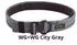 Tactical utility belt in city gray color with sturdy buckle, adjustable fit, and durable fabric
