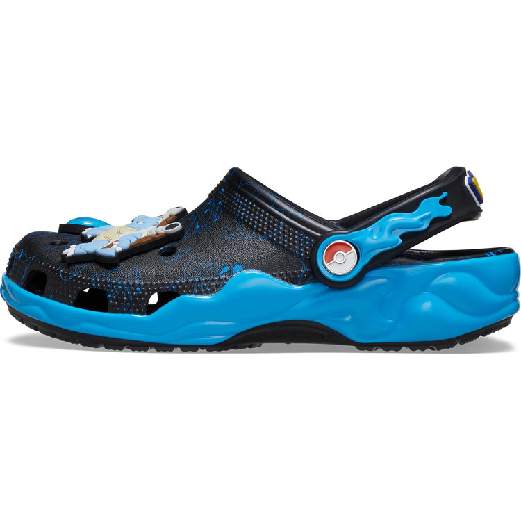 Crocs Unisex-Adult Classic Pokemon Clog in Charizard and Blastoise design, size 10 Women/8 Men, lightweight and comfortable slip-on shoes with ventilation ports and pivoting heel straps.