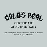 Golds Real certificate of authenticity for genuine 1/20 14K yellow gold jewelry