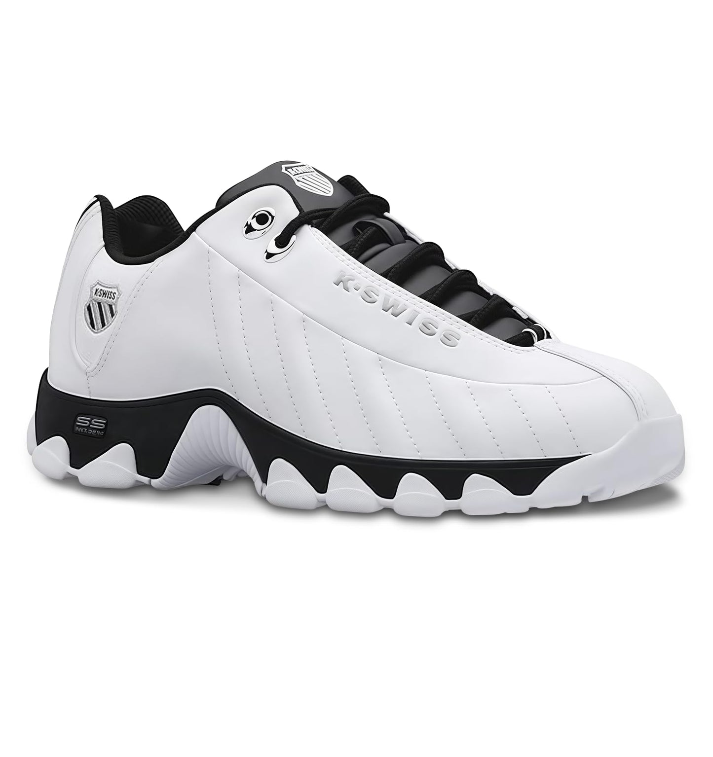 K-Swiss Men's ST329 CMF Sneaker, White/Black, 10.5 M