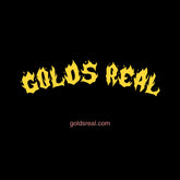 Golds Real logo in yellow flame-style font on black background