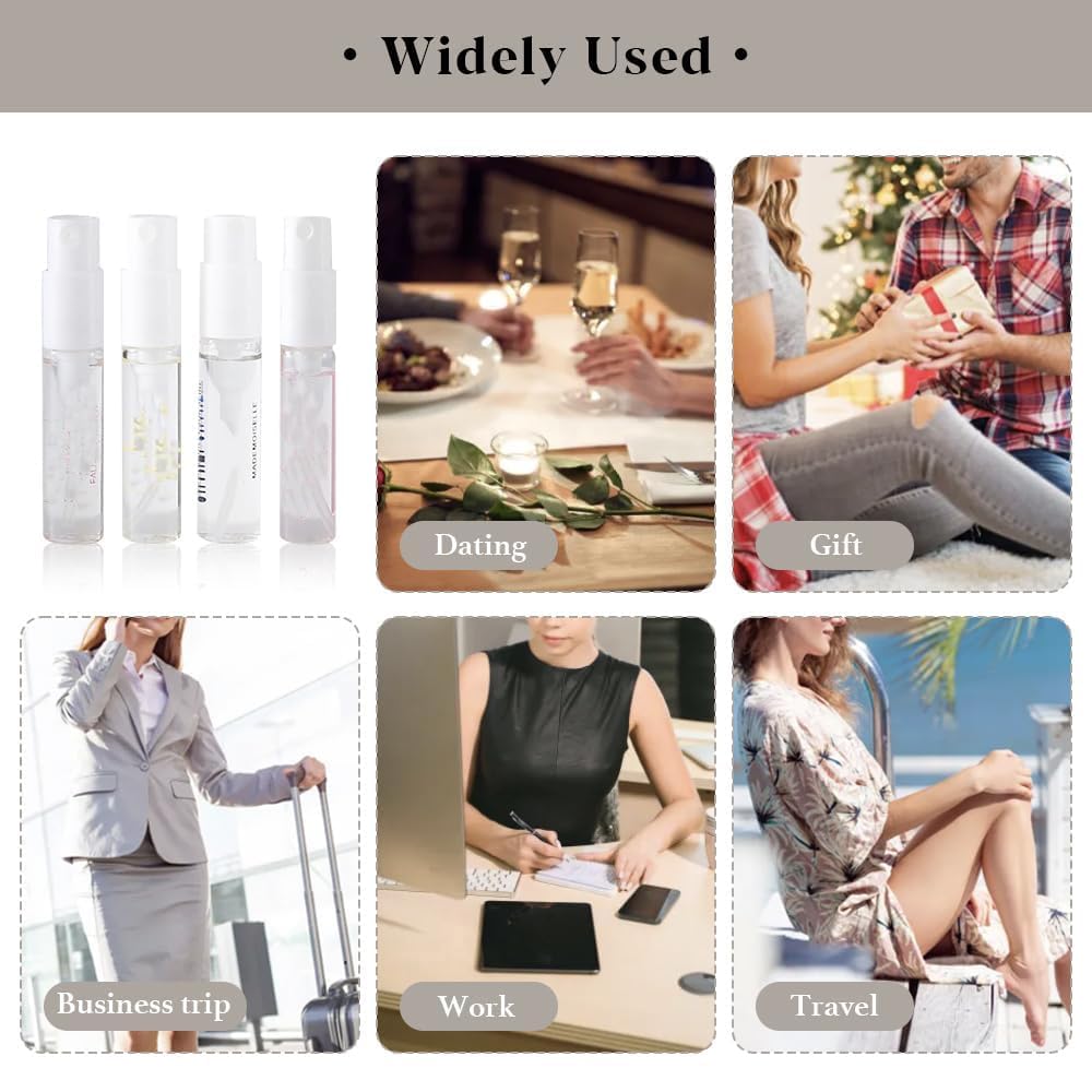 Dirstic Designer Fragrance Sampler Set-Designer Perfume Sampler Luxury High End Perfume Vial Sample Set (12 Random Samples)
