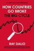 How Countries Go Broke book cover by Ray Dalio with red background and magnifying glass illustration