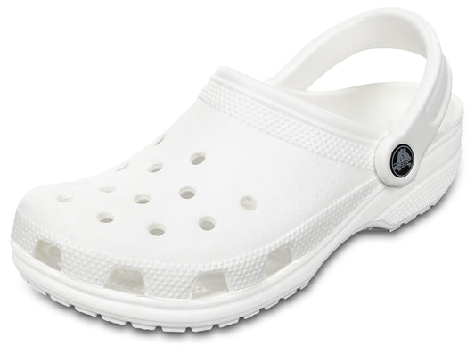 Crocs Unisex-Adult Classic Clogs, White, 11 Men/13 Women