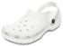 White Crocs Unisex-Adult Classic Clogs with ventilation holes and pivoting heel strap