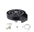 Black cup rinser with metal connector and hose, dishwasher sink accessory set