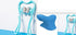 Light blue plastic massage tool with gray rollers and a contoured blue neck support, modern design.