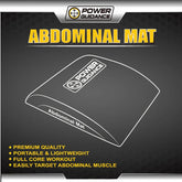 Black abdominal mat diagram for core workouts, premium quality, portable and lightweight