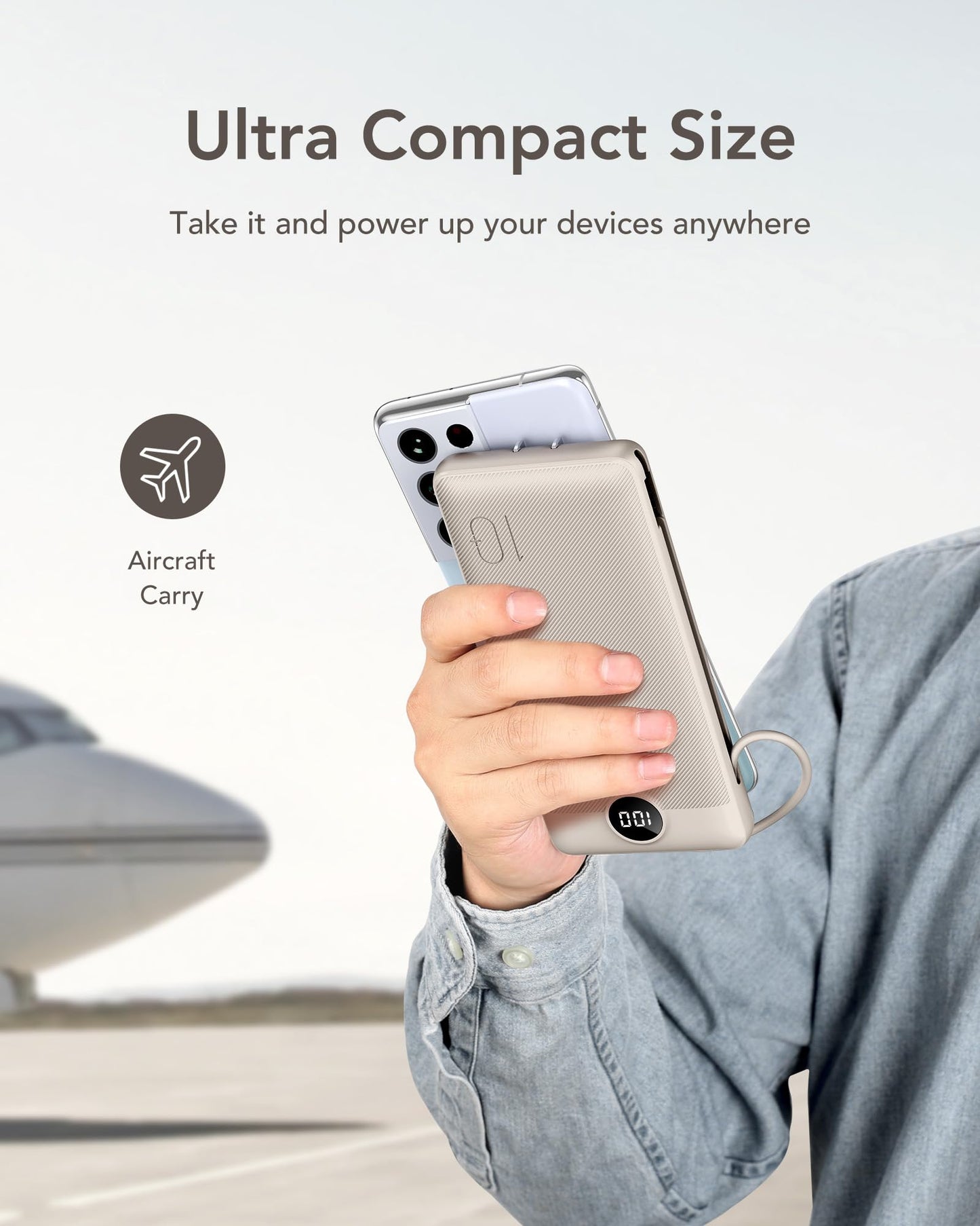 VEGER Portable Charger with Built in Cables