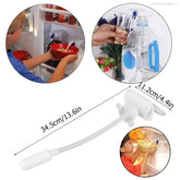 White plastic beverage dispenser pump for water or milk jugs, easy-use kitchen accessory.