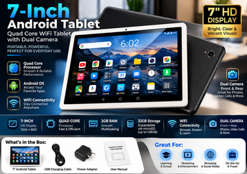 7-Inch Android WiFi Tablet with Dual Cameras