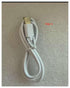 White USB Type-C charging cable with straight fit on textured surface