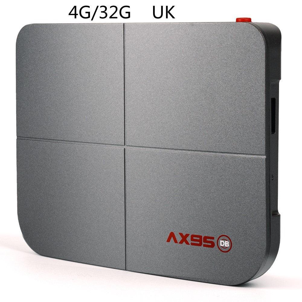 Sleek grey tech device with AX95 DB label, minimalist design, matte finish, rounded edges
