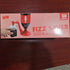 Red soda dispenser for 3cm bottle, shown on packaging with pouring feature highlighted.
