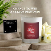 I Love You Candle with genuine diamond inside by ForeverWick, scented soy anniversary candle gift for women
