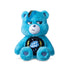 Blue 14-inch Rock-a-Lot Grumpy Bear plush with musical belly badge and lightning paw prints