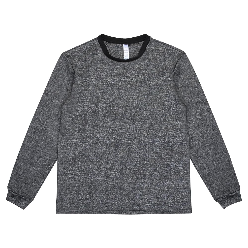 Grey lightweight long sleeve Cut Resistant Level 5 Shirt with flexible knit design for work safety