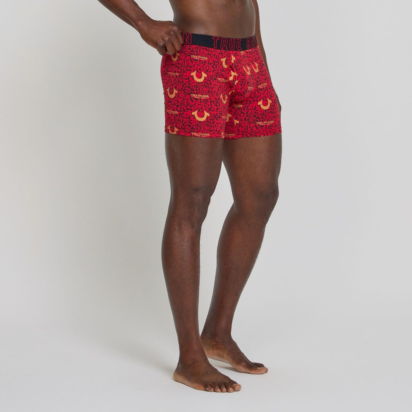 True Religion Mens Boxer Briefs Cotton Stretch Underwear for Men Pack of 6 Red