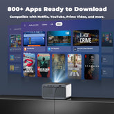 Lisowod L03Pro mini-projector with WiFi and Bluetooth streaming 800+ apps including Netflix and YouTube