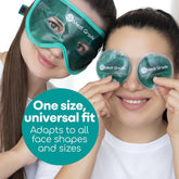 Medi Grade Cooling Ice Face Mask and Cooling Eye Pads for puffiness and migraine relief with universal fit