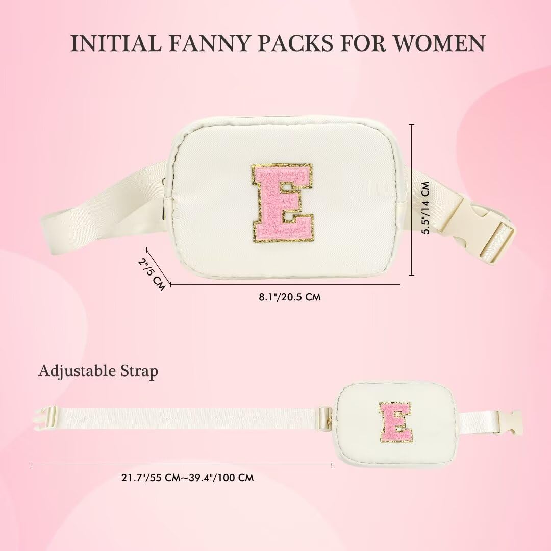 YOOLIFE Initial Crossbody Bag Belt Bag Fanny Packs, Personalized Birthday Gifts for Women Teen Girls Her Mom Daughter Freind Sister Teacher
