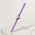 Purple metal bar tool with central swivel joint, minimalist design, glossy finish