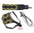 Black and yellow geometric streetwear mask set with adjustable straps, modern design accessories