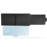 Black streetwear pouch with zipper, sleek modern style, adjustable fit, technical fabric