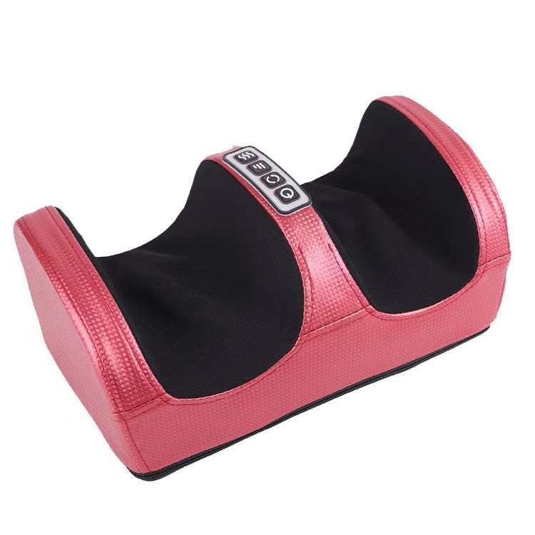 Pink and black textured foot massager with control buttons, modern design, synthetic material