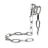 Chunky silver metal chain with large oval links, industrial streetwear accessory