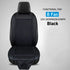 Black breathable car seat cover with 8 fan cooling pads, suitable for 12V sedans, SUVs, and MPVs.