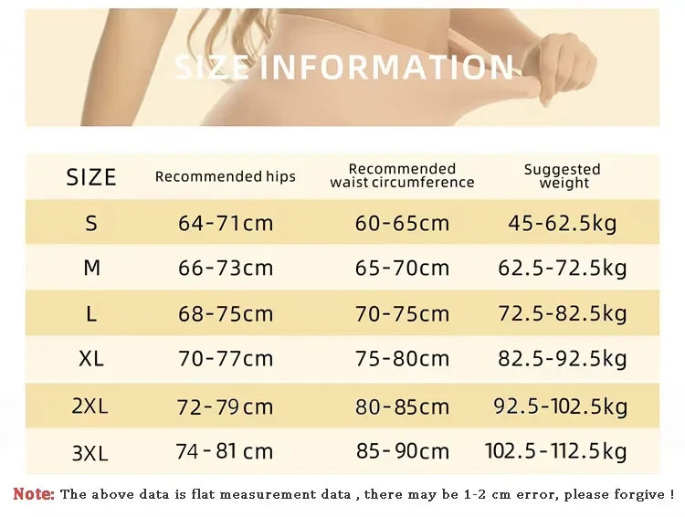 Size chart for women&