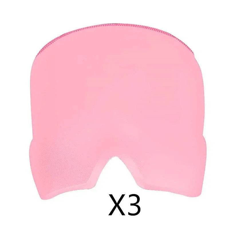 Set of three pink seamless stretch face masks with ergonomic fit