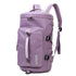 Light purple backpack with multiple pockets, durable nylon material, adjustable straps