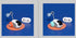 Futuristic remote control toy with feather teaser and colorful wheels, displayed on blue background