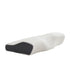 Ergonomic white memory foam pillow with textured cover and contoured design for comfort