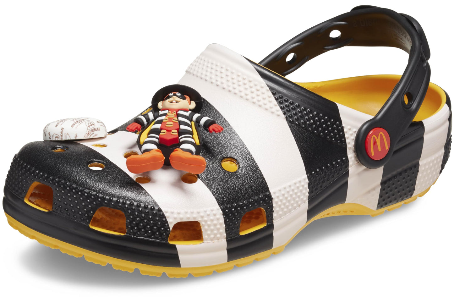 Crocs Unisex Adult McDonald's x Classic Clog, Black/White, 11 Men/13 Women