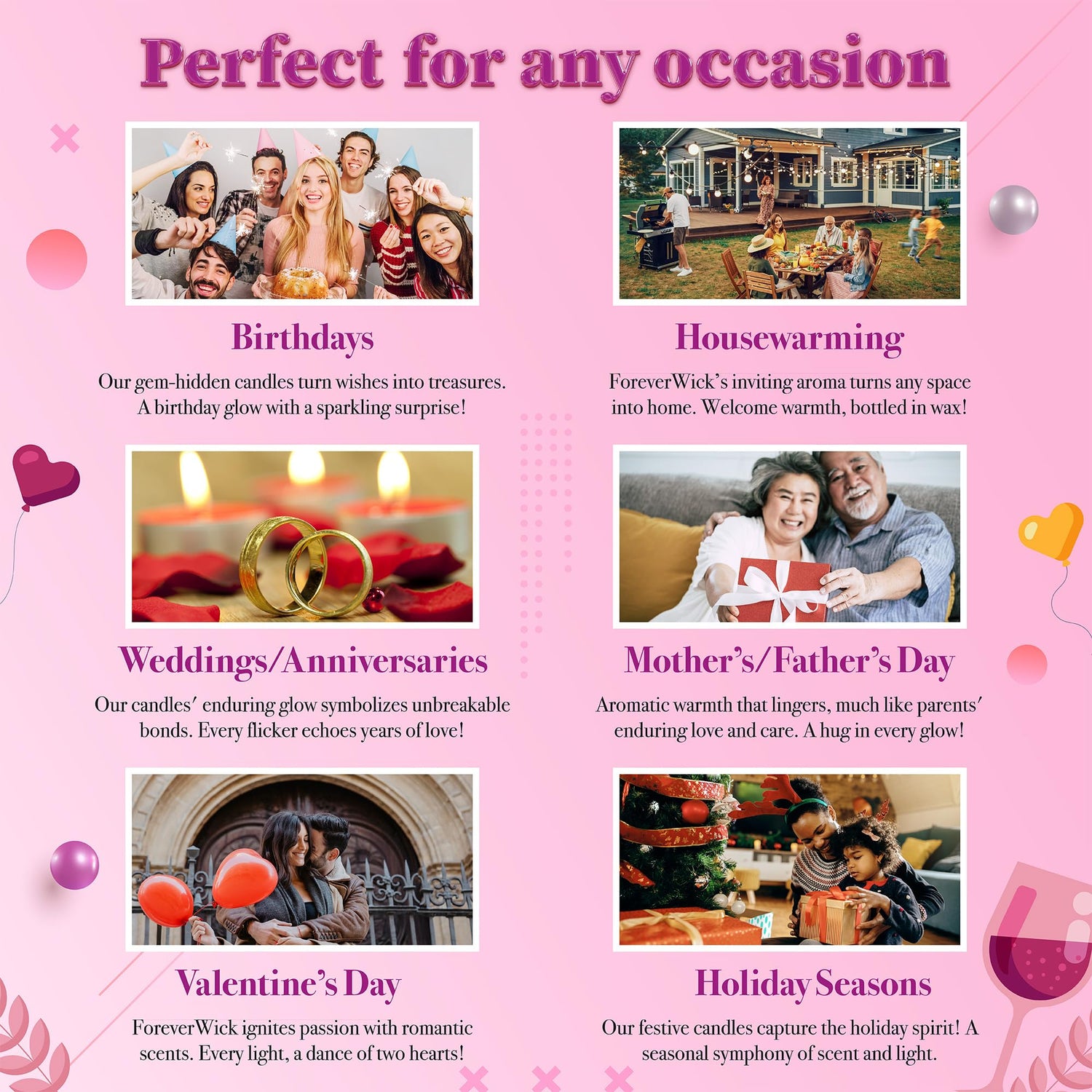 I Love You Candle white soy candle with diamond inside, raspberry bergamot scent, romantic gift for anniversaries, birthdays, and holidays, 70-hour burn time