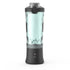 Black and clear portable electric blender with button control, transparent plastic jar, modern design